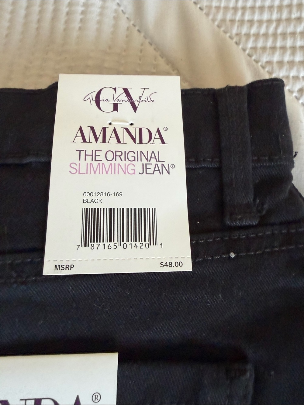 Gloria Vanderbilt Black Straight Leg Jeans - Picture 4 of 9